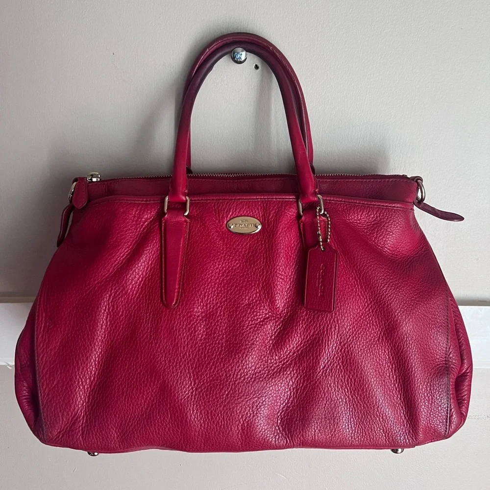 Coach Morgan Red Satchel/Crossbody Bag